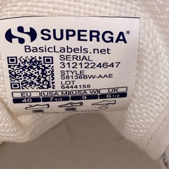 SUPERGA -2790, Foxing Print, Women’s Platform Sneakers, Size 7.5 - Picture 6 of 12